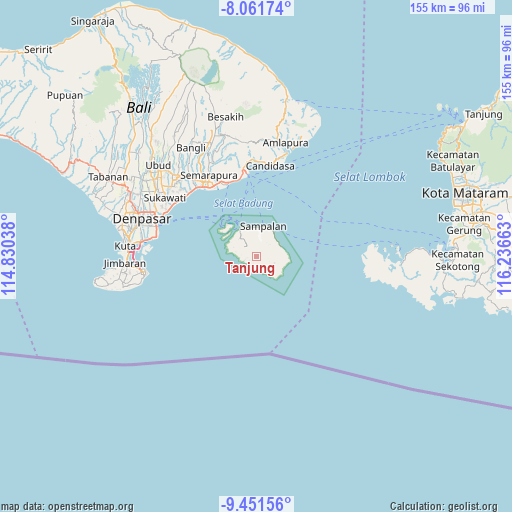 Tanjung on map