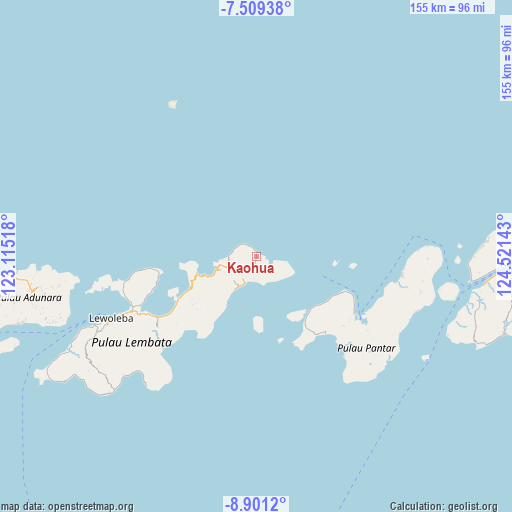 Kaohua on map