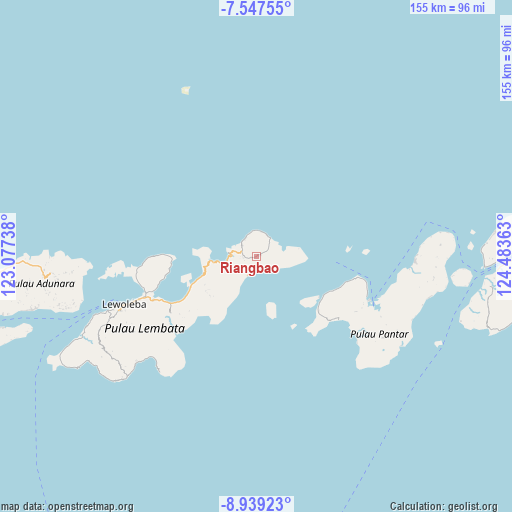 Riangbao on map