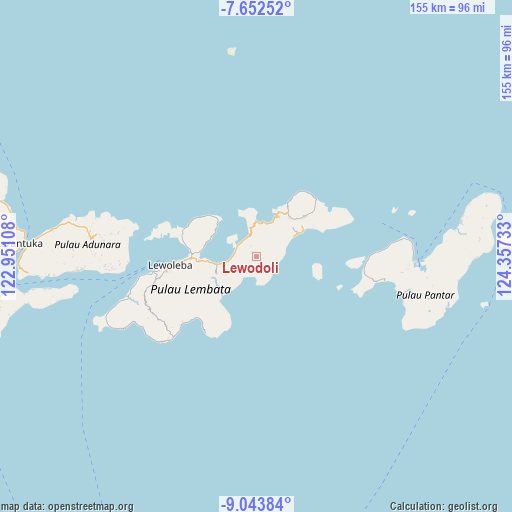 Lewodoli on map