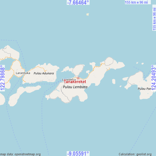 Tanakereket on map