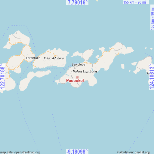 Paobokol on map