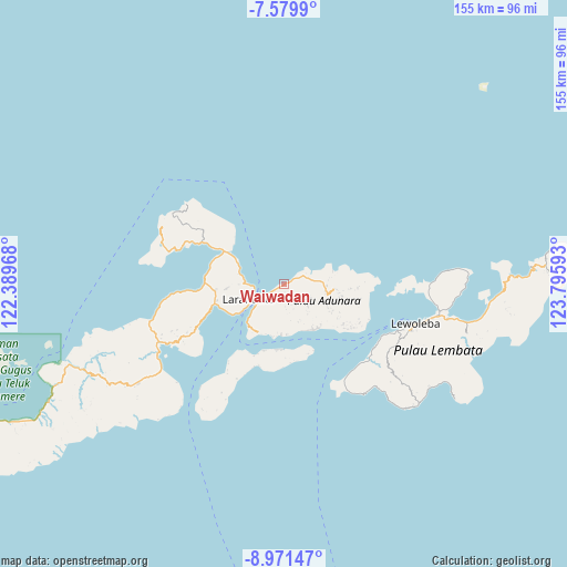 Waiwadan on map