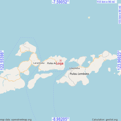 Loga on map