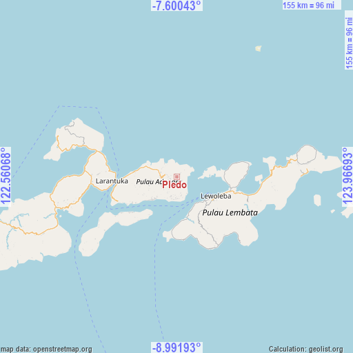Pledo on map