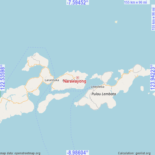 Narawayong on map