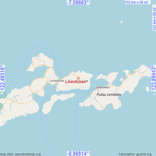 Lowotukan on map