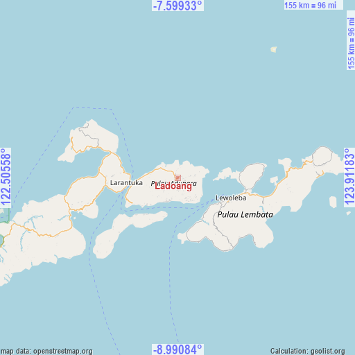 Ladoang on map
