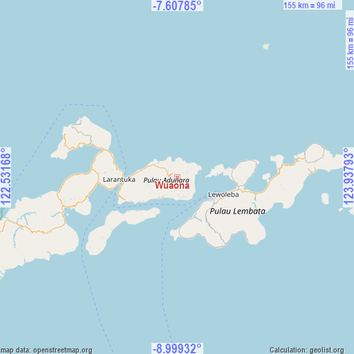 Wuaona on map