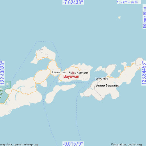 Bayuwan on map