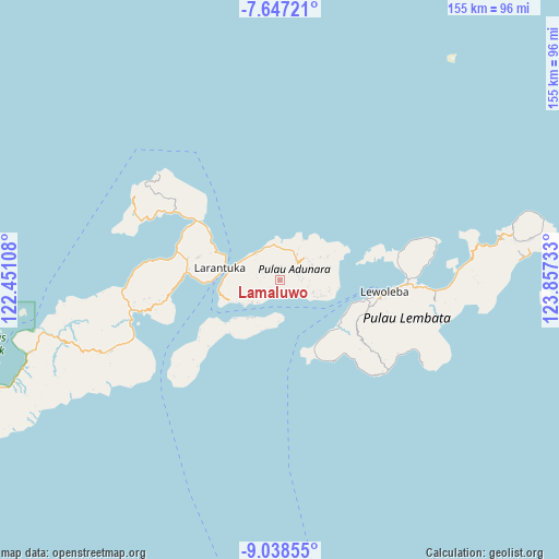Lamaluwo on map