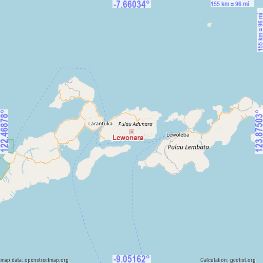 Lewonara on map