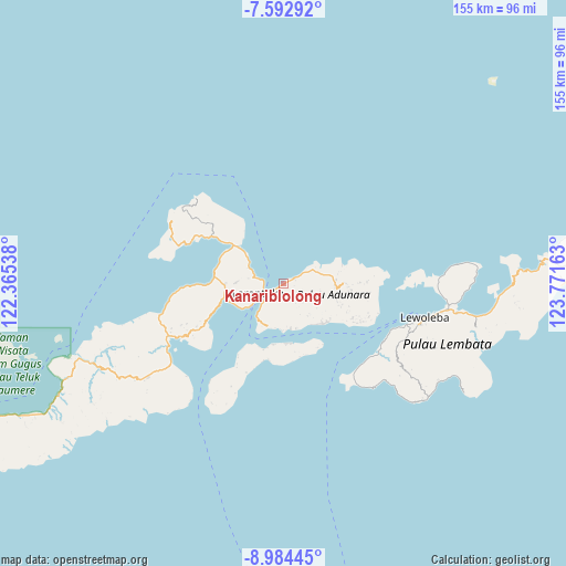 Kanariblolong on map