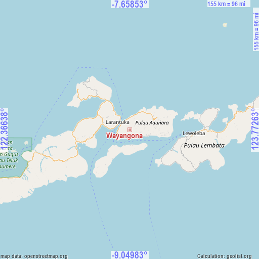 Wayangona on map