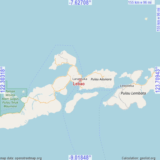 Lebao on map