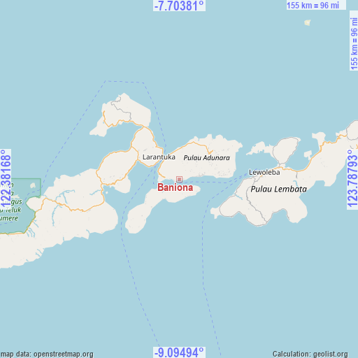 Baniona on map