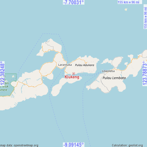 Klukeng on map