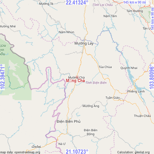 Mường Chà on map