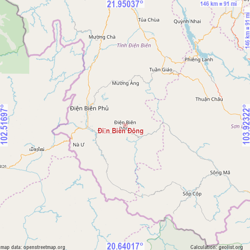 Điện Biên Đông on map