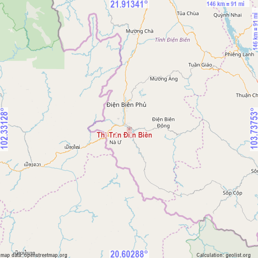 Thị Trấn Điện Biên on map