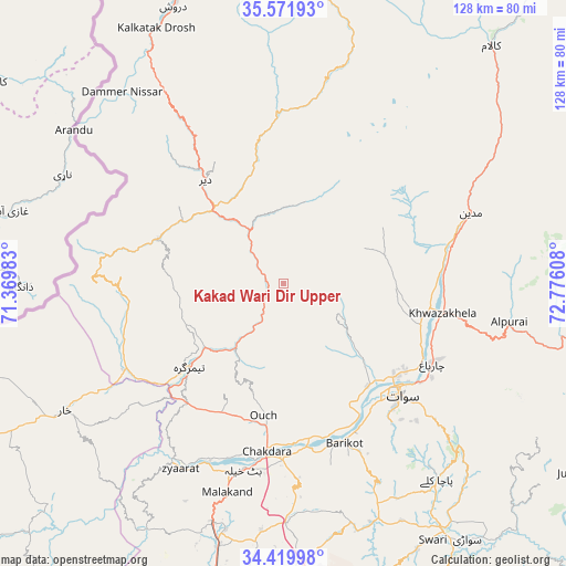 Kakad Wari Dir Upper on map