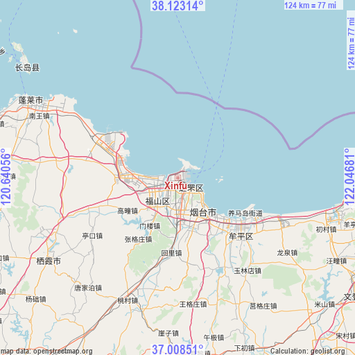 Xinfu on map