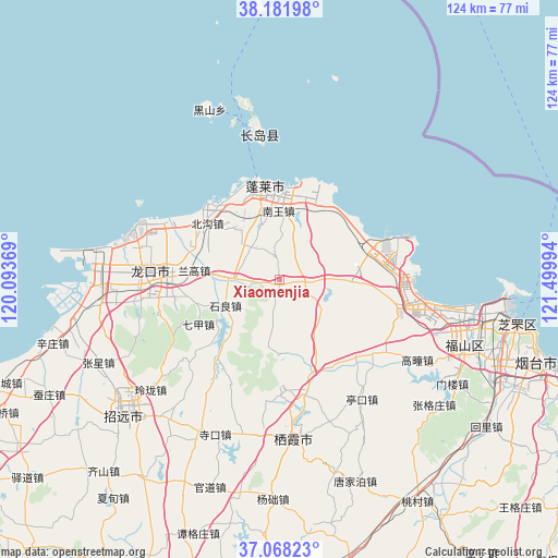 Xiaomenjia on map