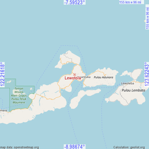 Lewotola on map
