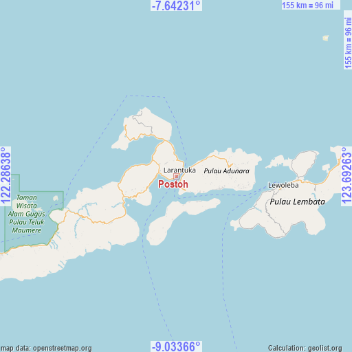 Postoh on map