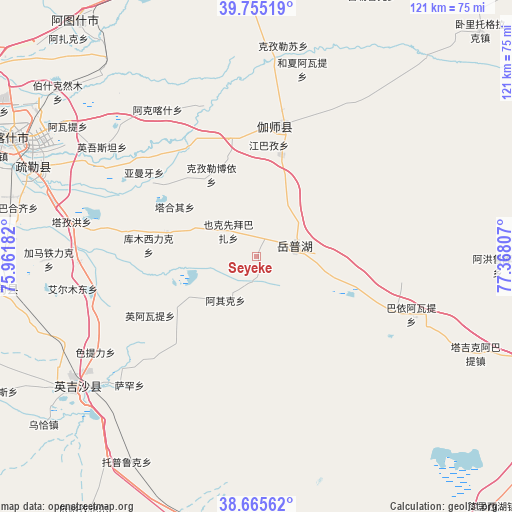 Seyeke on map