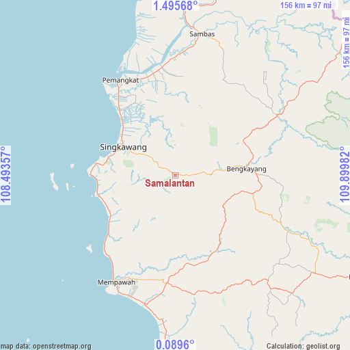 Samalantan on map