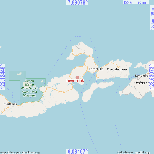 Leworook on map