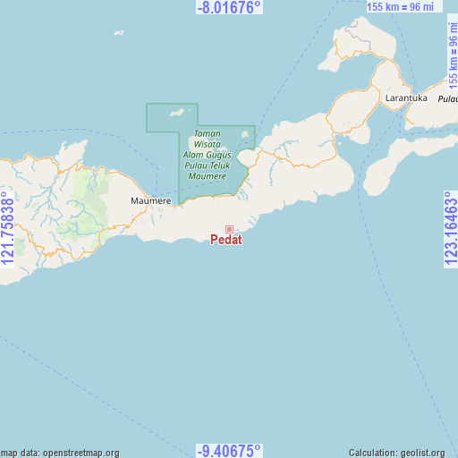 Pedat on map