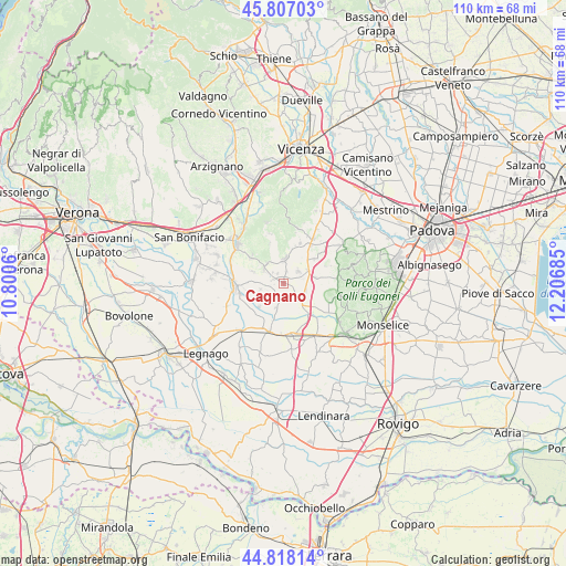 Cagnano on map