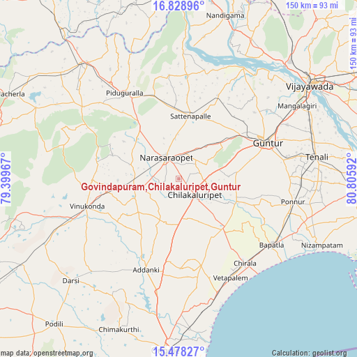 Govindapuram,Chilakaluripet,Guntur on map