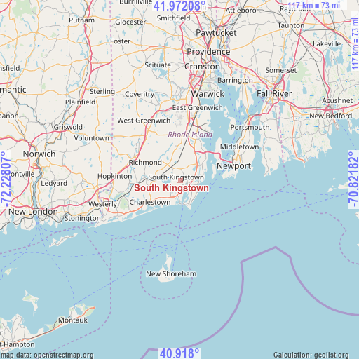 South Kingstown on map