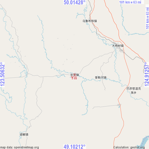 Yili on map