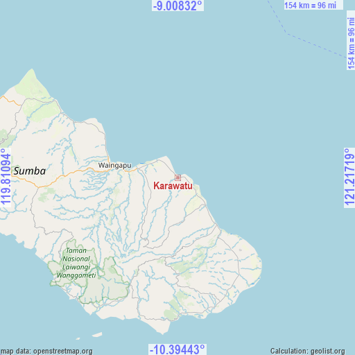 Karawatu on map