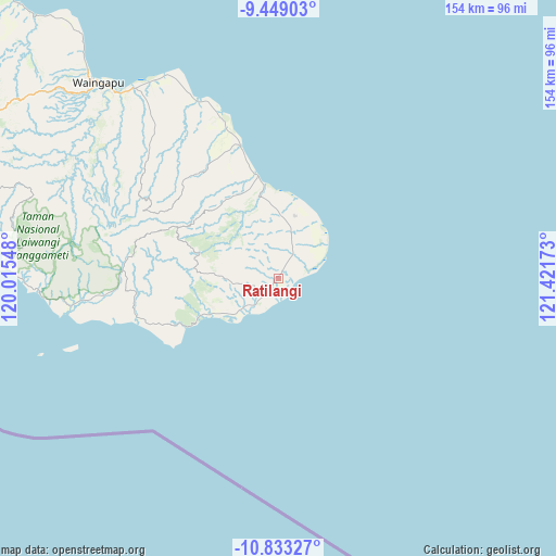 Ratilangi on map