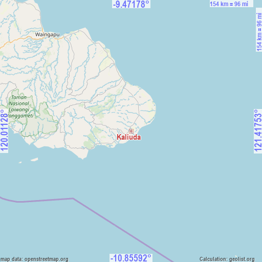 Kaliuda on map