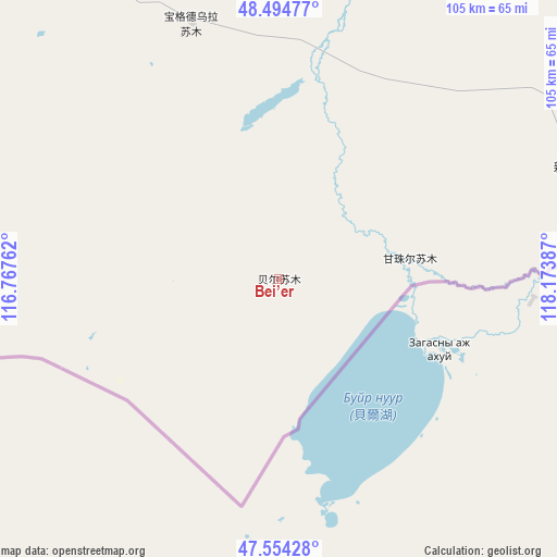 Bei’er on map