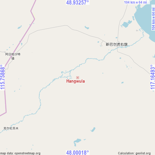 Hangwula on map