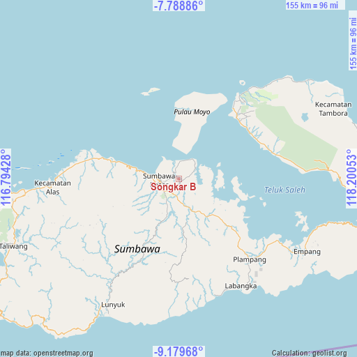 Songkar B on map
