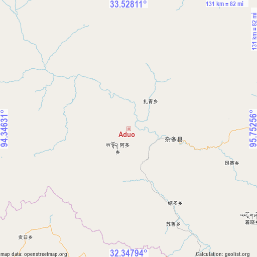 Aduo on map