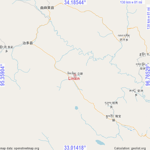 Linxin on map
