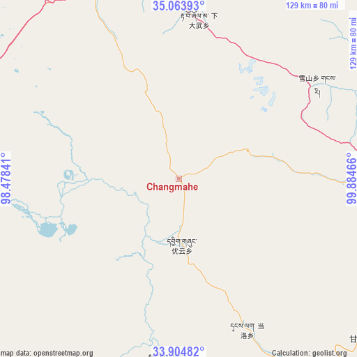 Changmahe on map