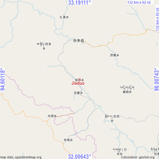 Jieduo on map