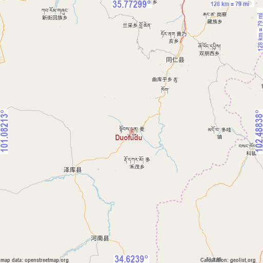 Duofudu on map