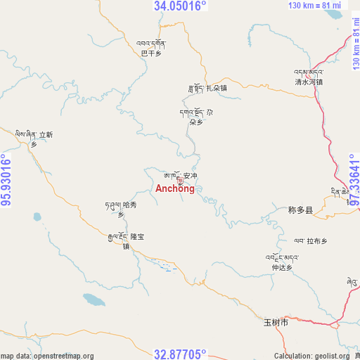 Anchong on map