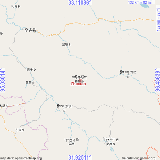 Zhexiao on map